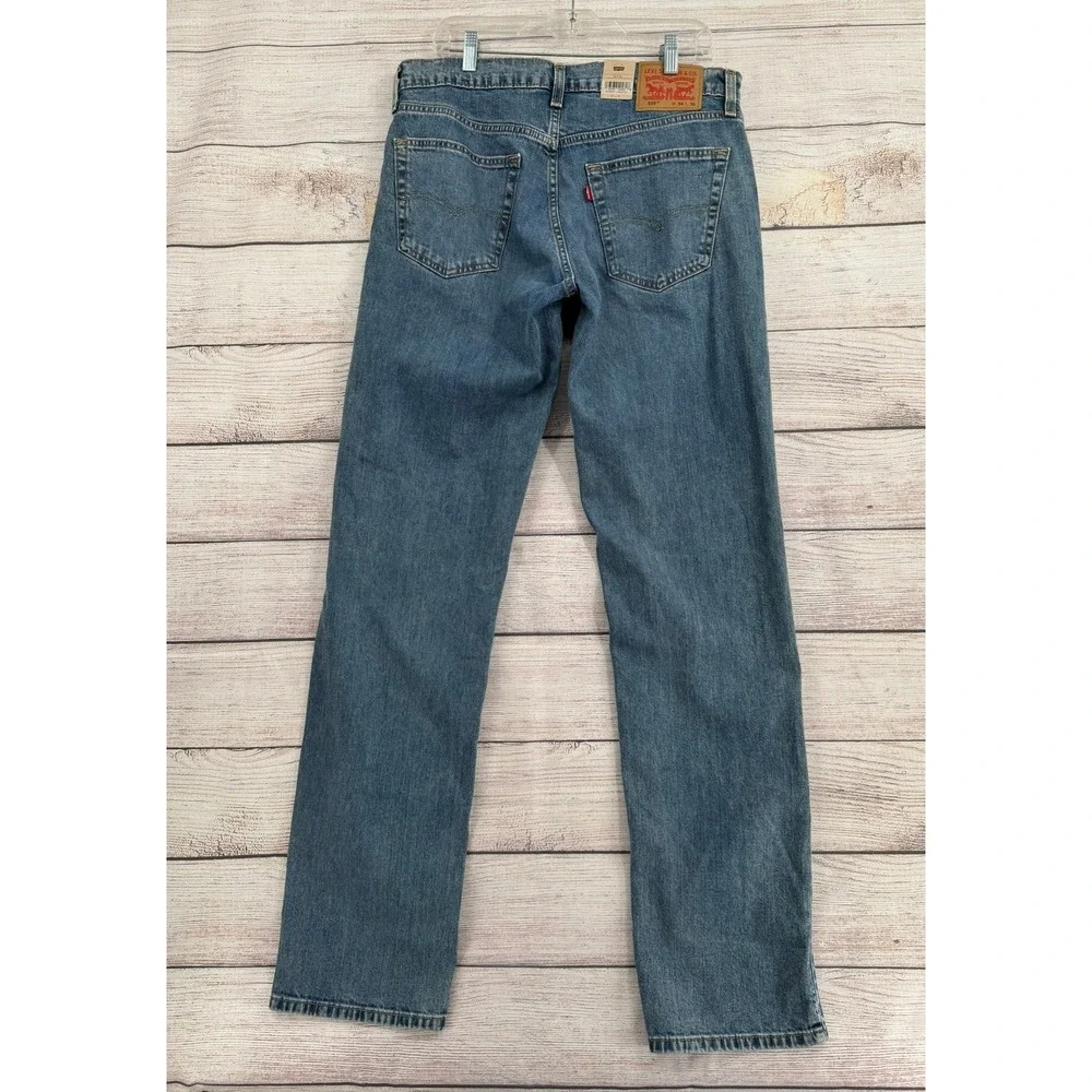 Levi's 559 Relaxed Straight Jeans Men 34x36 Blue Medium Wash Stretch Denim NEW